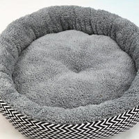 HKM-1032381 Reversible Pet Corrugated Seat Cushion - Canvas Cat and Dog Bed in Red, Blue, Gray