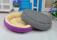 HKM-1032381 Reversible Pet Corrugated Seat Cushion - Canvas Cat and Dog Bed in Red, Blue, Gray