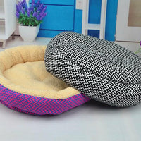 HKM-1032381 Reversible Pet Corrugated Seat Cushion - Canvas Cat and Dog Bed in Red, Blue, Gray