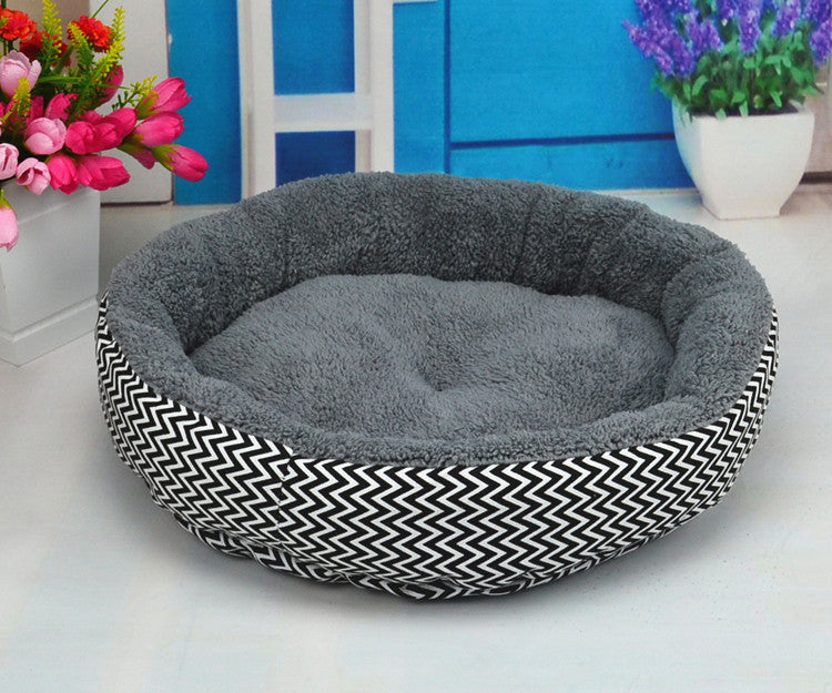 HKM-1032381 Reversible Pet Corrugated Seat Cushion - Canvas Cat and Dog Bed in Red, Blue, Gray