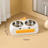 HKM-1032509 Cat Food and Water Bowl with Leak-Proof Design and Integrated Neck Protection ¨C Available in Colorful Options