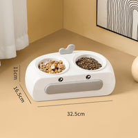 HKM-1032509 Cat Food and Water Bowl with Leak-Proof Design and Integrated Neck Protection ¨C Available in Colorful Options