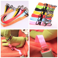 HKM-1034941 Adjustable Dog Seat Belt for Car Safety, Durable Nylon Harness Restraint for Pets 5-20kg