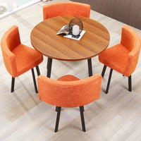 HKM-103571 Modern 4-Seater Dining Table Set with Durable Chairs for Home Furniture