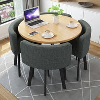 HKM-103571 Modern 4-Seater Dining Table Set with Durable Chairs for Home Furniture