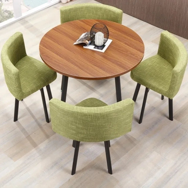 HKM-103571 Modern 4-Seater Dining Table Set with Durable Chairs for Home Furniture