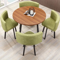 HKM-103571 Modern 4-Seater Dining Table Set with Durable Chairs for Home Furniture