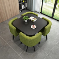 HKM-103571 Modern 4-Seater Dining Table Set with Durable Chairs for Home Furniture