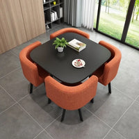 HKM-103571 Modern 4-Seater Dining Table Set with Durable Chairs for Home Furniture