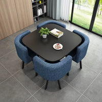 HKM-103571 Modern 4-Seater Dining Table Set with Durable Chairs for Home Furniture