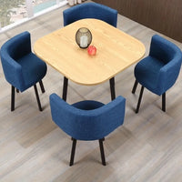HKM-103571 Modern 4-Seater Dining Table Set with Durable Chairs for Home Furniture