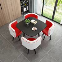 HKM-103571 Modern 4-Seater Dining Table Set with Durable Chairs for Home Furniture