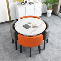 HKM-103571 Modern 4-Seater Dining Table Set with Durable Chairs for Home Furniture