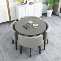 HKM-103571 Modern 4-Seater Dining Table Set with Durable Chairs for Home Furniture