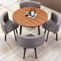 HKM-103571 Modern 4-Seater Dining Table Set with Durable Chairs for Home Furniture