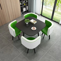 HKM-103571 Modern 4-Seater Dining Table Set with Durable Chairs for Home Furniture