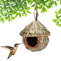 HKM-103635 Natural Grass Hanging Bird Nest - Ideal for Birds, 15x19 cm