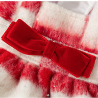 HKM-1036861 Festive Red & White Plaid Pet Dress and Hoodie Set for Small Dogs and Cats