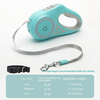 HKM-1037885 Retractable Pet Leash with Light - 3M & 5M ABS Nylon Rope for Outings