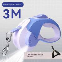 HKM-1037885 Retractable Pet Leash with Light - 3M & 5M ABS Nylon Rope for Outings