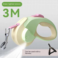 HKM-1037885 Retractable Pet Leash with Light - 3M & 5M ABS Nylon Rope for Outings