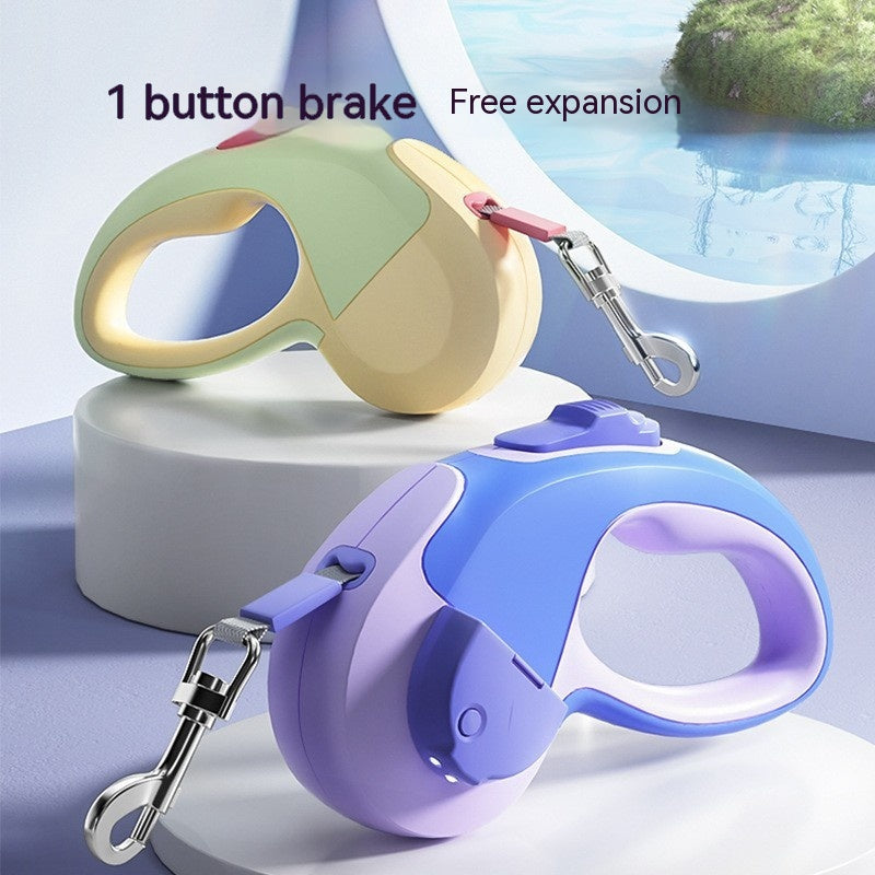 HKM-1037885 Retractable Pet Leash with Light - 3M & 5M ABS Nylon Rope for Outings