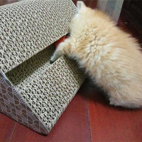 HKM-1038269 Square Cat Scratching Board with Ball - Corrugated Paper Claw Grinder (45cm x 11.5cm x 24cm)