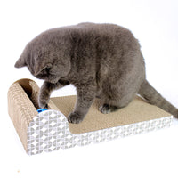 HKM-1038269 Square Cat Scratching Board with Ball - Corrugated Paper Claw Grinder (45cm x 11.5cm x 24cm)