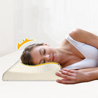 HKM-103827 Ultra-Thin Natural Latex Wavy Pillow for Cervical Spine Support, Dark Gray