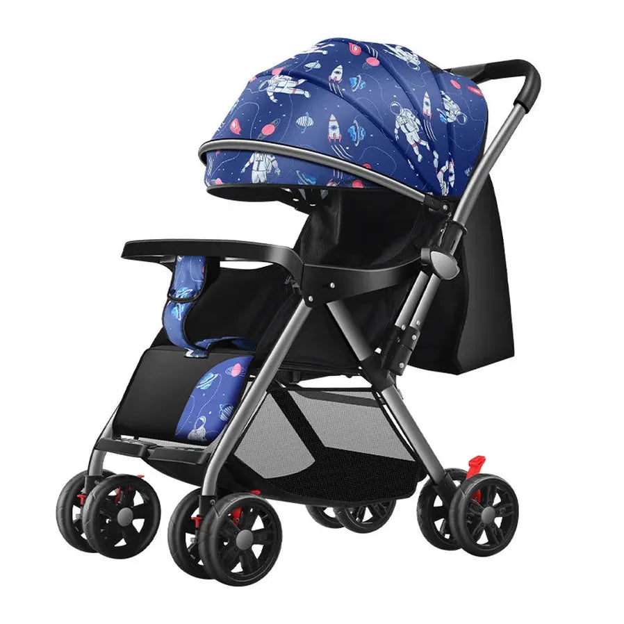 HKM-103891 Lightweight Eco-Friendly Foldable 4-Wheel Stroller for Children and Infants