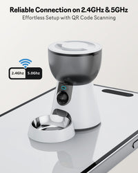 HKM-1039549 Automatic Cat Feeder with HD Camera, Night Vision, 5G WiFi, 2-Way Audio & Smart Alerts - 4L Capacity