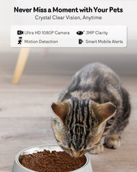 HKM-1039549 Automatic Cat Feeder with HD Camera, Night Vision, 5G WiFi, 2-Way Audio & Smart Alerts - 4L Capacity