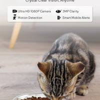 HKM-1039549 Automatic Cat Feeder with HD Camera, Night Vision, 5G WiFi, 2-Way Audio & Smart Alerts - 4L Capacity