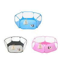 HKM-1039677 Folding Portable Playpen for Small Animals - Breathable Mesh Pet Tent for Indoor & Outdoor Use