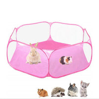 HKM-1039677 Folding Portable Playpen for Small Animals - Breathable Mesh Pet Tent for Indoor & Outdoor Use