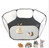 HKM-1039677 Folding Portable Playpen for Small Animals - Breathable Mesh Pet Tent for Indoor & Outdoor Use