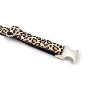 HKM-1040061 Leopard Print Polyester Dog Collar - Fashionable and Simple Pet Accessory