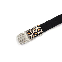 HKM-1040061 Leopard Print Polyester Dog Collar - Fashionable and Simple Pet Accessory