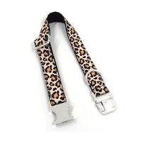 HKM-1040061 Leopard Print Polyester Dog Collar - Fashionable and Simple Pet Accessory
