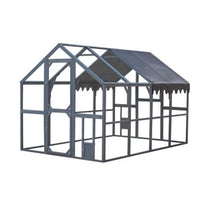 HKM-1041725 Large Outdoor Chicken Coop Fence with Waterproof Cover and Spacious Play Area