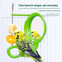 HKM-1041853 Colorful Plastic Bird Feeder - Green Squid Skeleton, Blue Vegetable Basket, Yellow Egg Rack Options