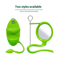 HKM-1041853 Colorful Plastic Bird Feeder - Green Squid Skeleton, Blue Vegetable Basket, Yellow Egg Rack Options