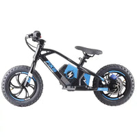 HKM-104275 12-Inch Electric Balance Bike for Kids, 250W Brushless Hub Motor, Aluminum Alloy Frame, Disc Brake, Adjustable Saddle