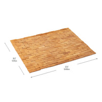 HKM-104275 Bamboo Rayon Shower and Bathtub Mat, Brown, 23.5"L x 16.5"W x 0.4"H