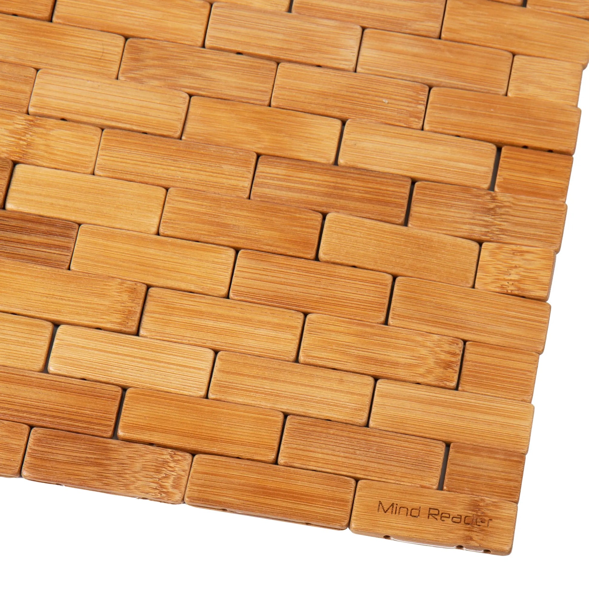 HKM-104275 Bamboo Rayon Shower and Bathtub Mat, Brown, 23.5"L x 16.5"W x 0.4"H