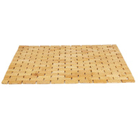 HKM-104275 Bamboo Rayon Shower and Bathtub Mat, Brown, 23.5"L x 16.5"W x 0.4"H