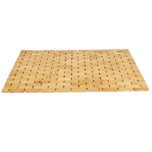HKM-104275 Bamboo Rayon Shower and Bathtub Mat, Brown, 23.5"L x 16.5"W x 0.4"H