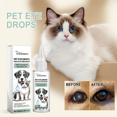 HKM-1043901 Pet Eye Care Drops for Dogs and Cats - 100ml