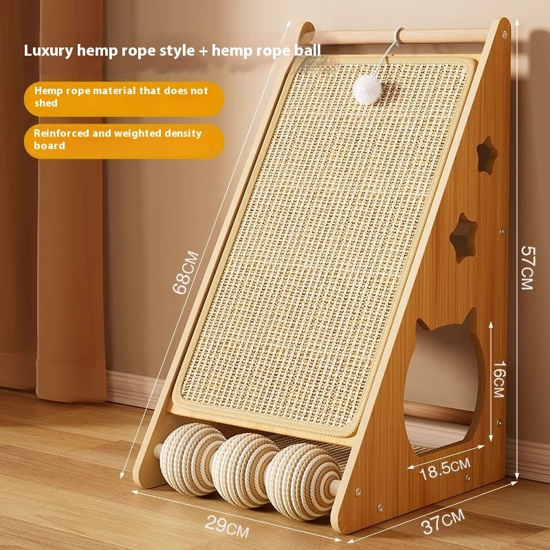 HKM-1044029 Vertical Wear-Resistant Cat Scratch Board with Sisal Hemp Rope