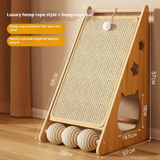 HKM-1044029 Vertical Wear-Resistant Cat Scratch Board with Sisal Hemp Rope